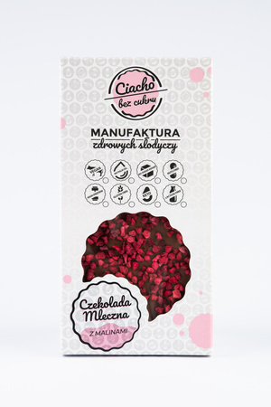 CZEKOLADA MLECZNA Z MALINAMI 75g