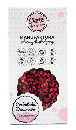 CZEKOLADA DESEROWA Z MALINAMI 75g