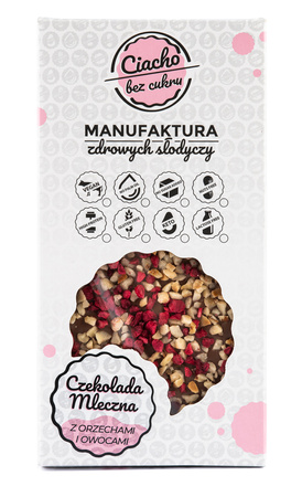CZEKOLADA MLECZNA Z ORZECHAMI I OWOCAMI 75g