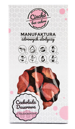 CZEKOLADA DESEROWA Z TRUSKAWKAMI 75g